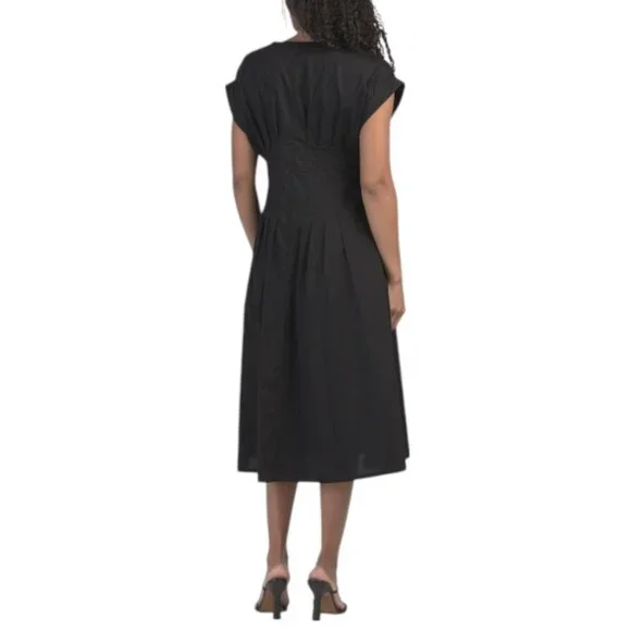 CALVIN KLEIN Cinched Waist Midi Dress - Picture 3 of 4